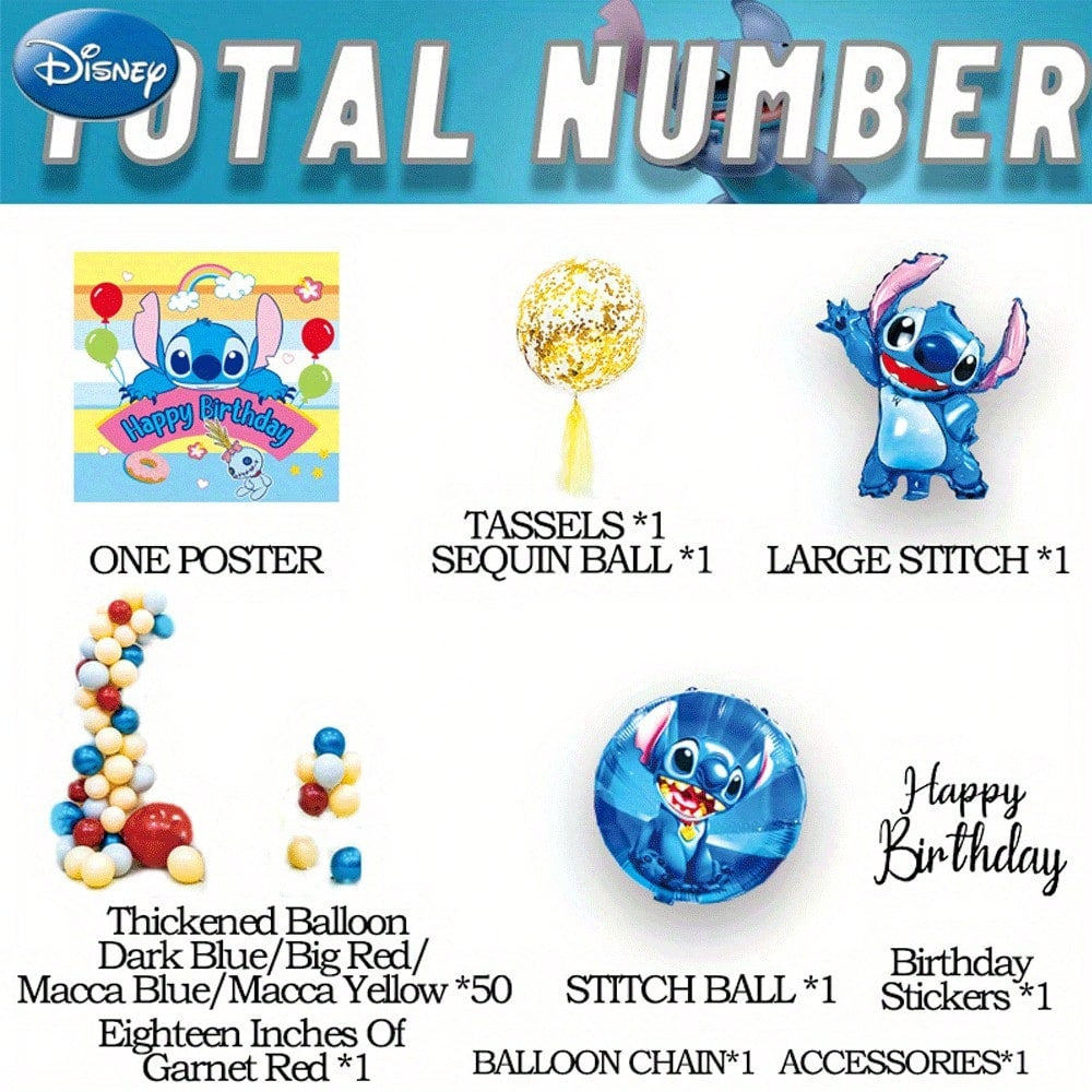 Stitch - Balloon Party Set - ZH-QDFM-010