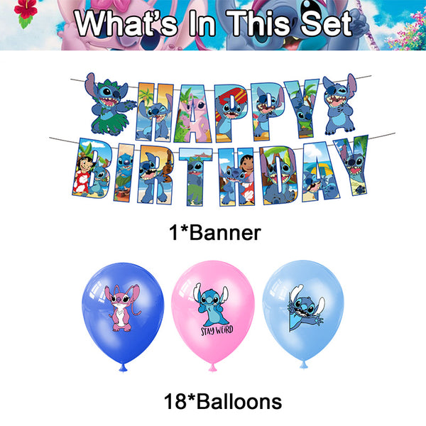 Stitch - Balloon Banner Set - MZ-SJT-0003