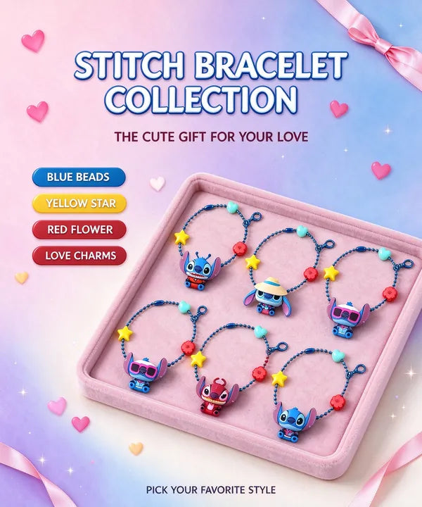 Stitch bracelet collection gift poster